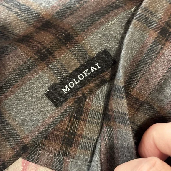 Men's XXL Plaid Flannel Shirt Gray Brown Grunge Workwear Lumberjack Cabincore - Picture 3 of 11